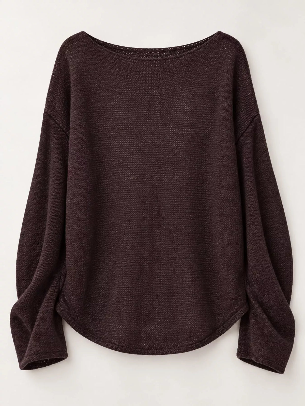 Knit cover-up, brown flat lay