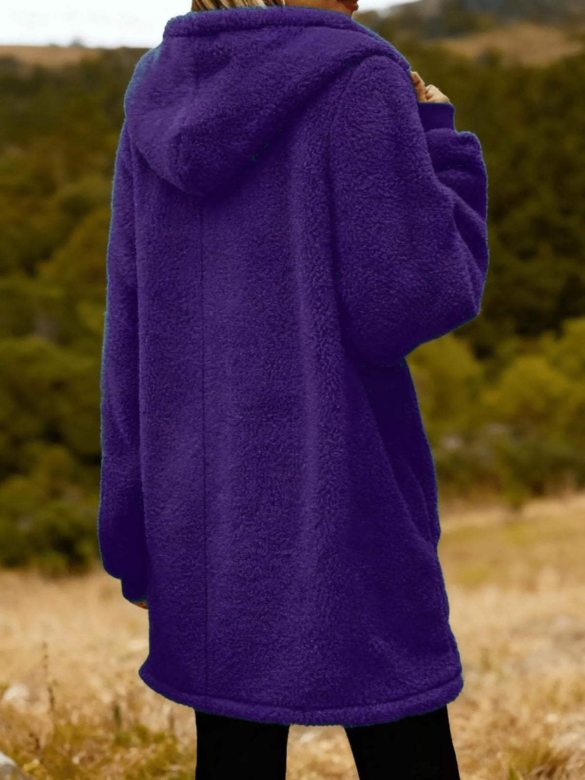 Long-sleeve coat, back view