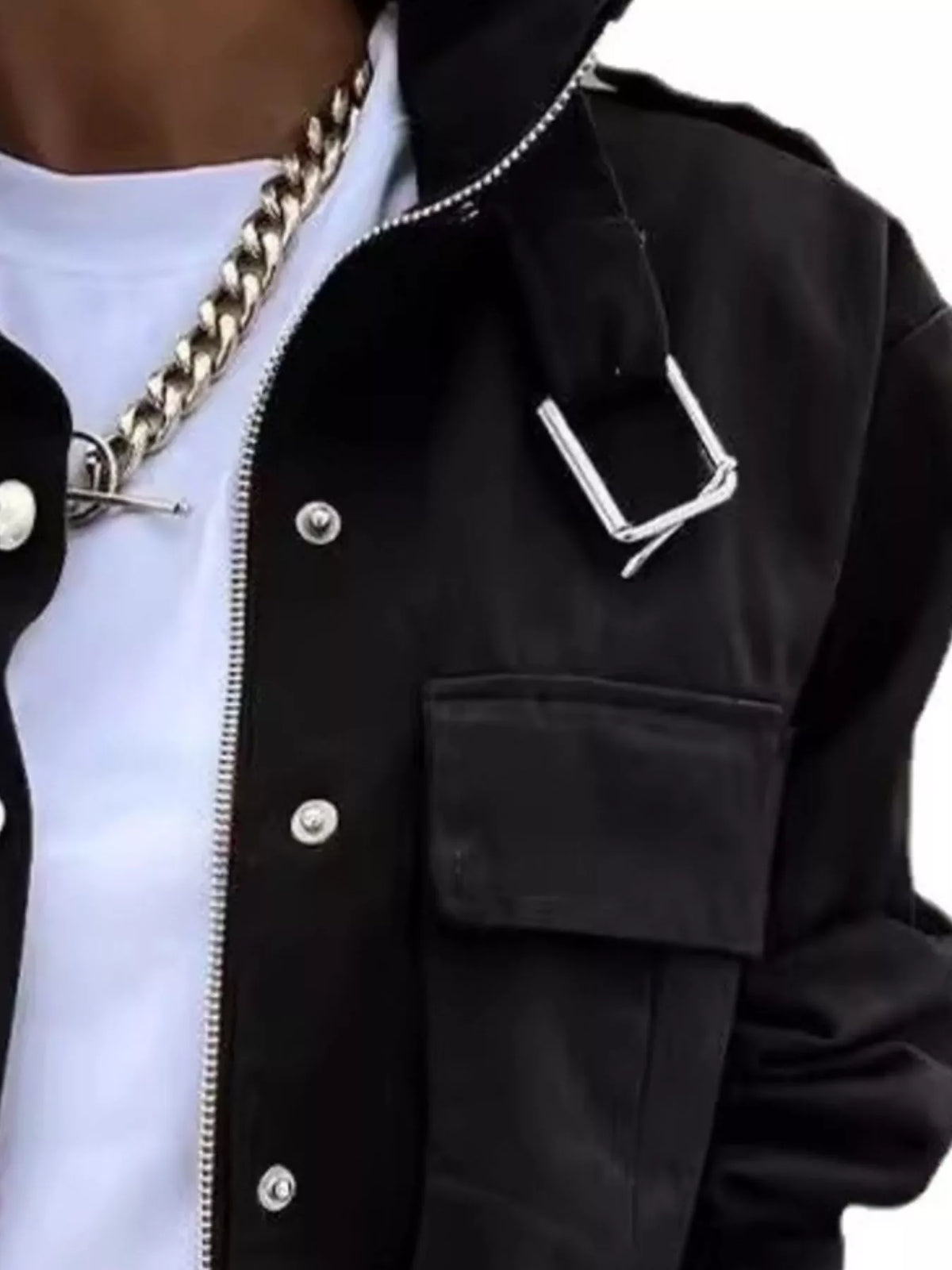 Snap down cropped jacket