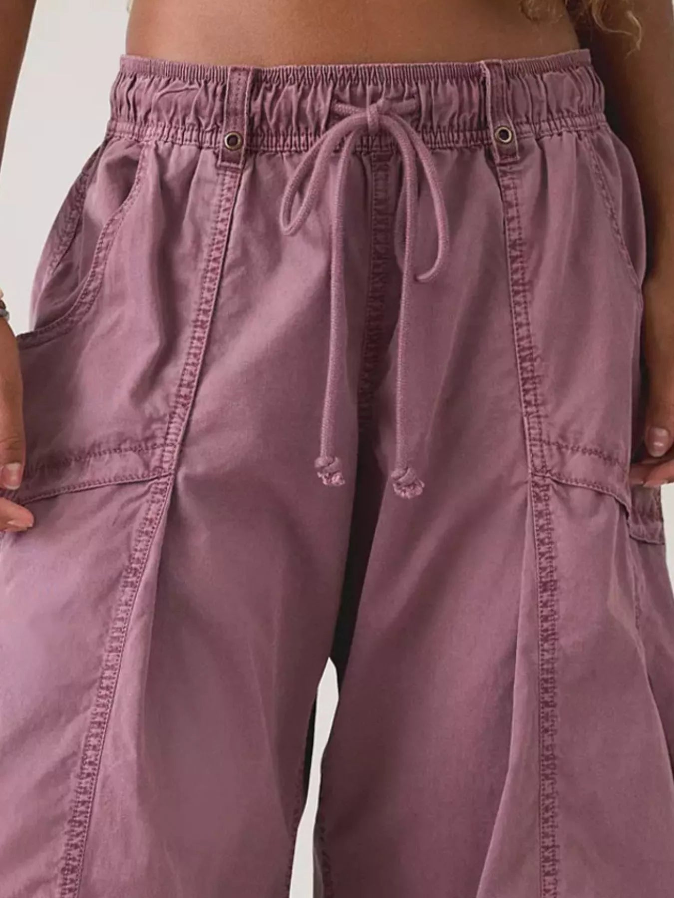 Trendsi High-Waisted Cargo Wide-Leg Pants -
