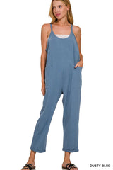 Trendsi Zenana Spaghetti Strap Pocketed Jumpsuit -