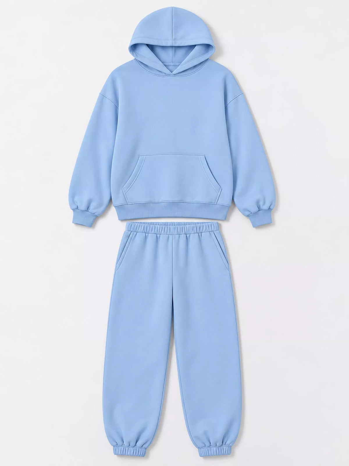 Kangaroo Pocket Hoodie and Joggers Set — garment front