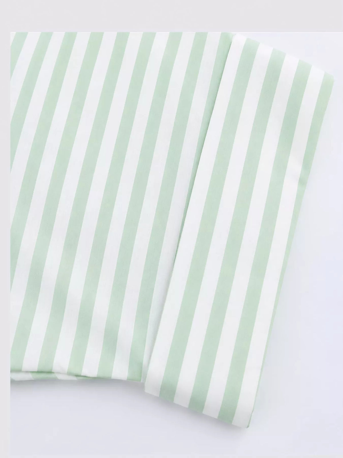 Green And White Stripes button-up three-quarter sleeve shirt