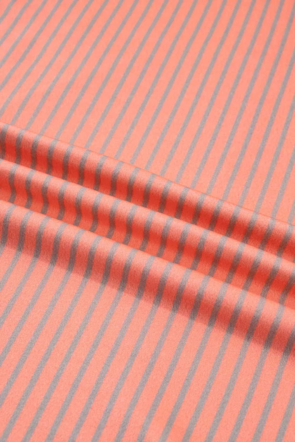 Trendsi Stripe Colorblock Detail Raw Seam Long Sleeve Tunic Top - Shirts