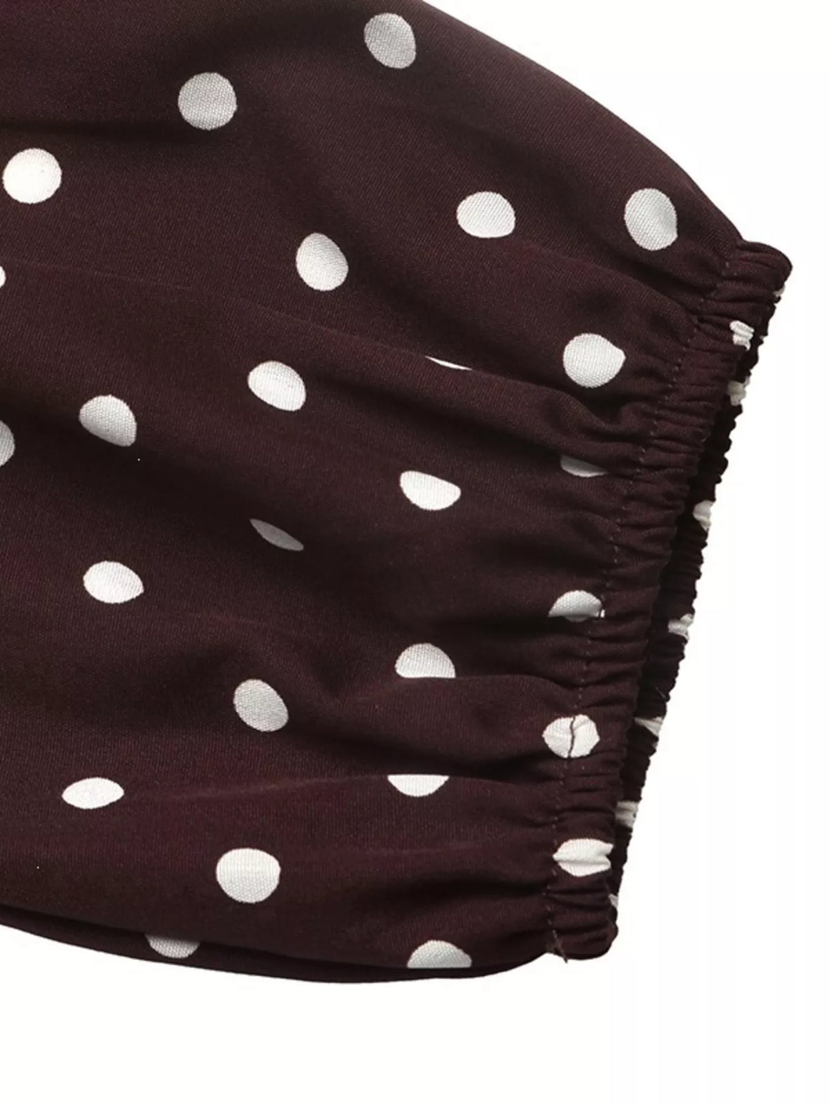 Trendsi Polka Dot Ruffled V-Neck Bodysuit -