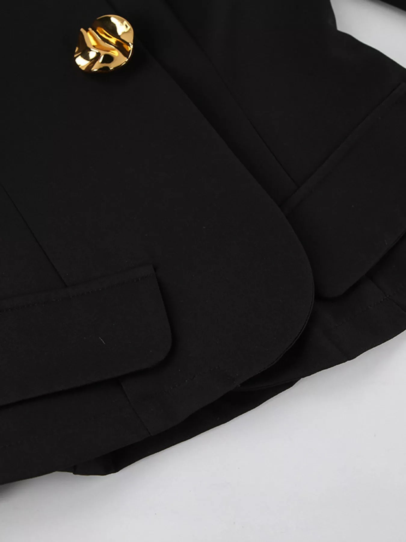 Trendsi Puffy Sleeve Blazer and Wide-Leg Pants Set -
