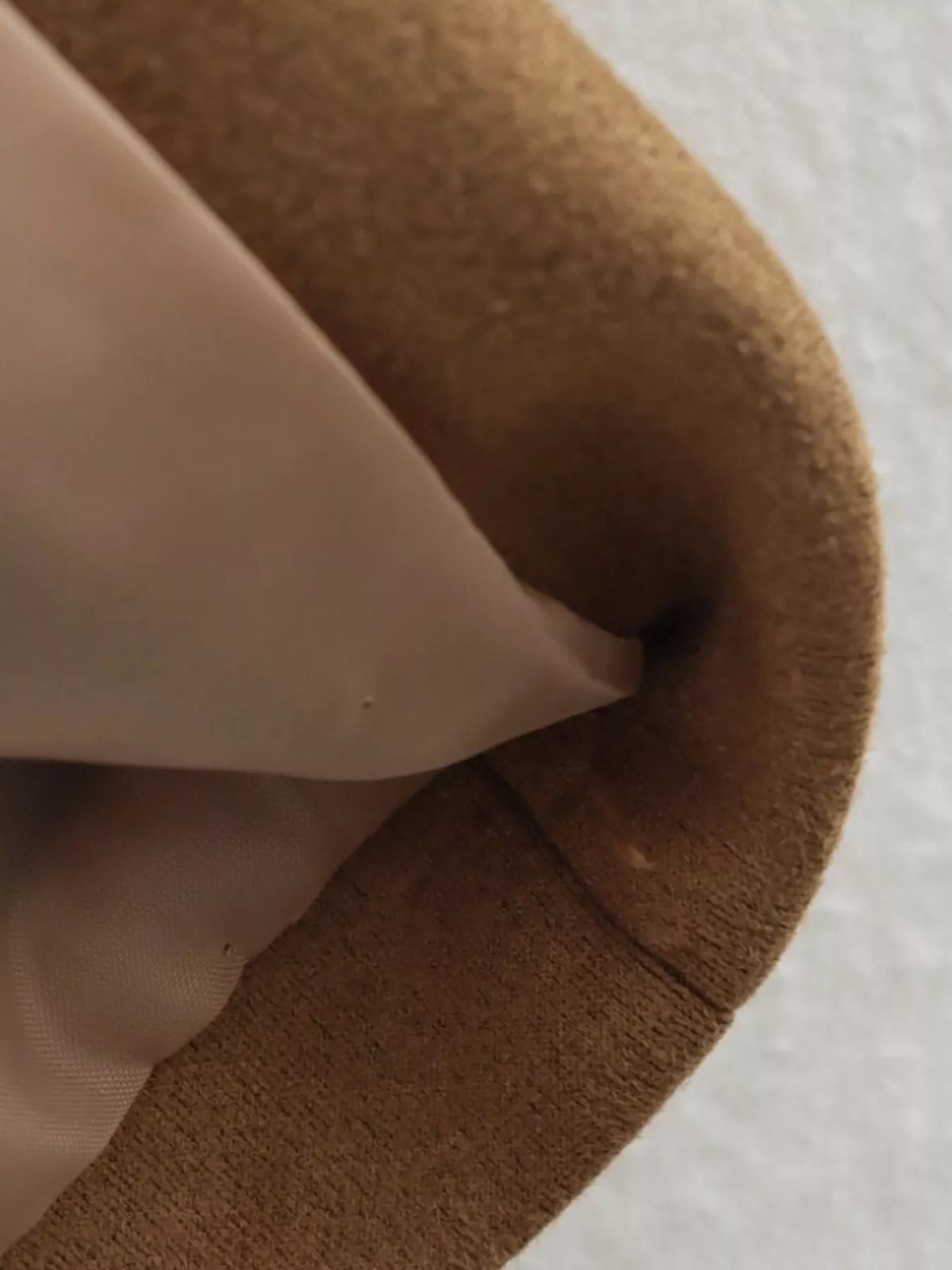 Light brown lapel blazer, detail view