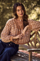 Trendsi SO ME Soft Chenille Yarn Textur Button Sweater Cardigan -