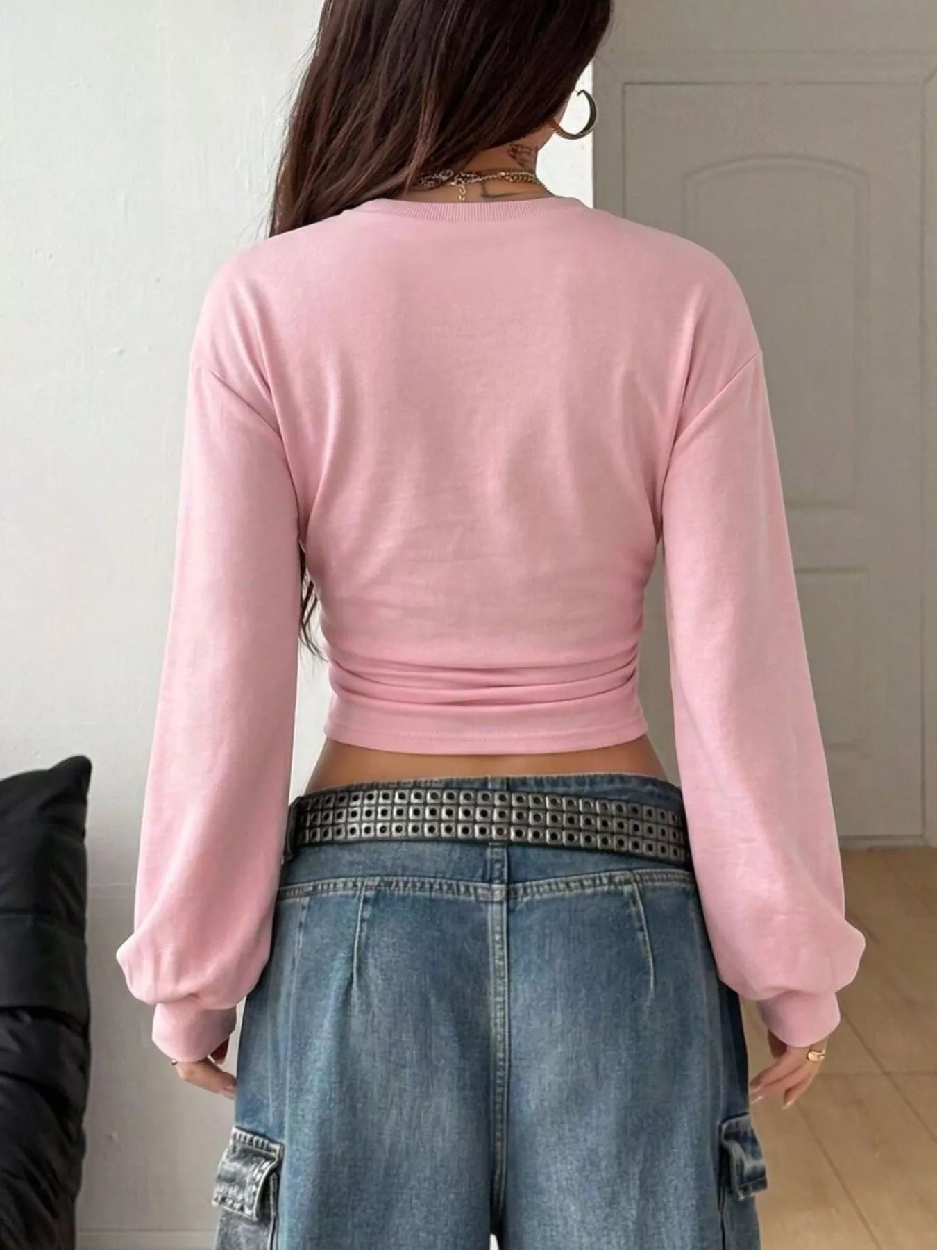 Trendsi Long Sleeve Cropped T-Shirt -