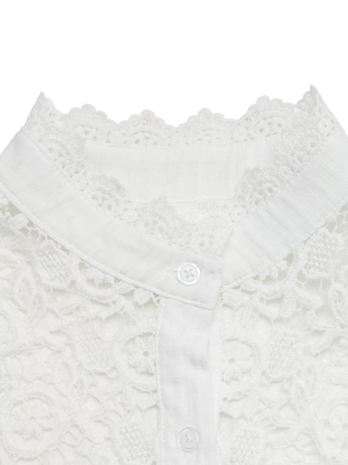 Lace detail long sleeve shirt