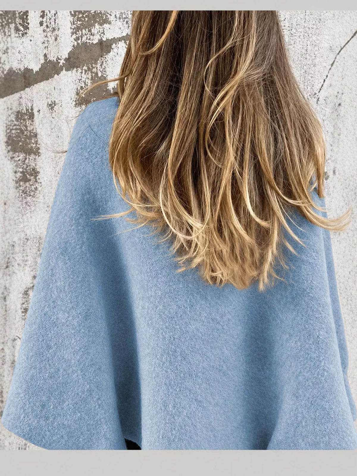 Fuzzy Texture Open-Front Cropped Jacket — back view