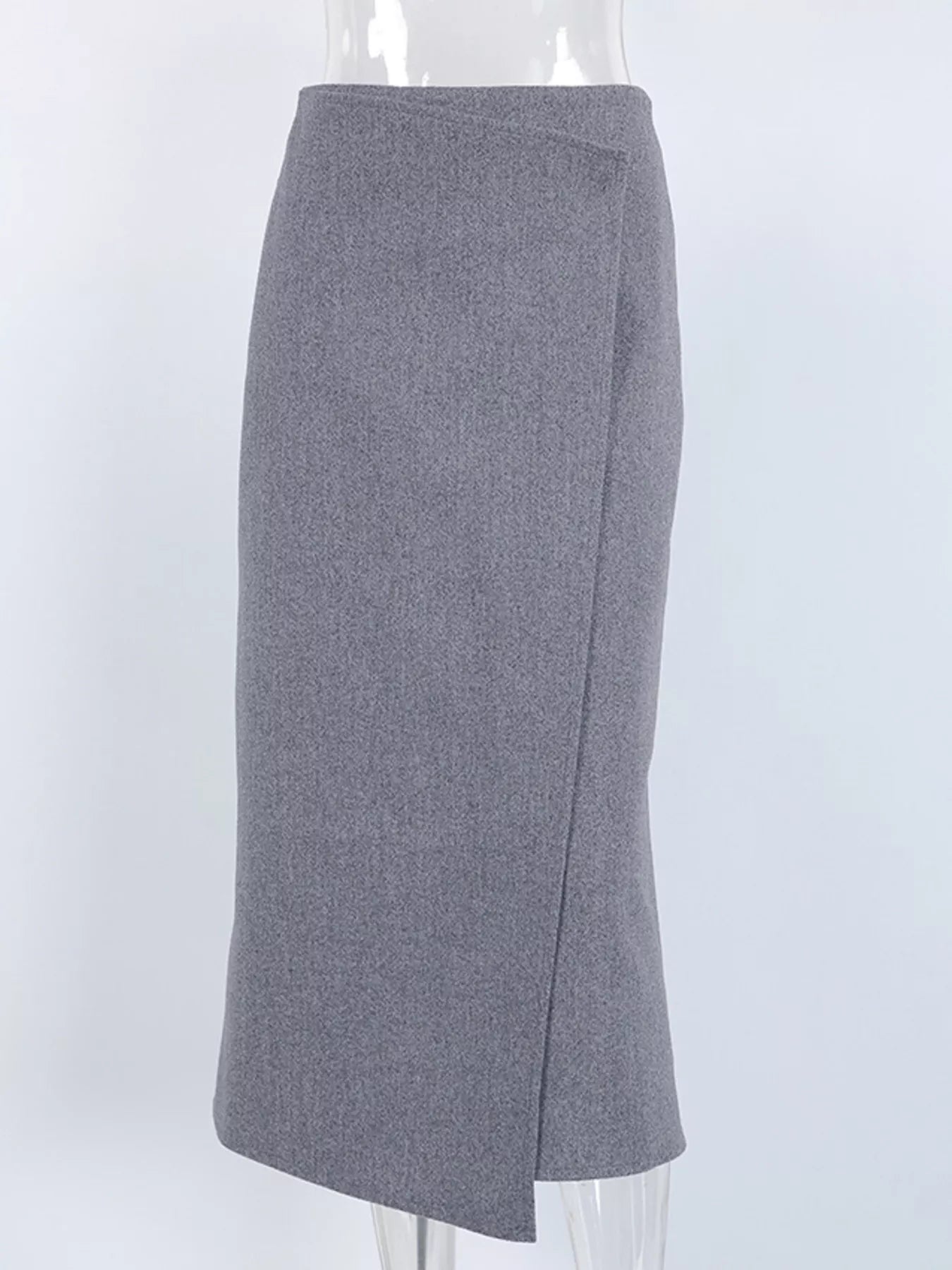 Trendsi High-Waisted Wrap Midi Skirt -