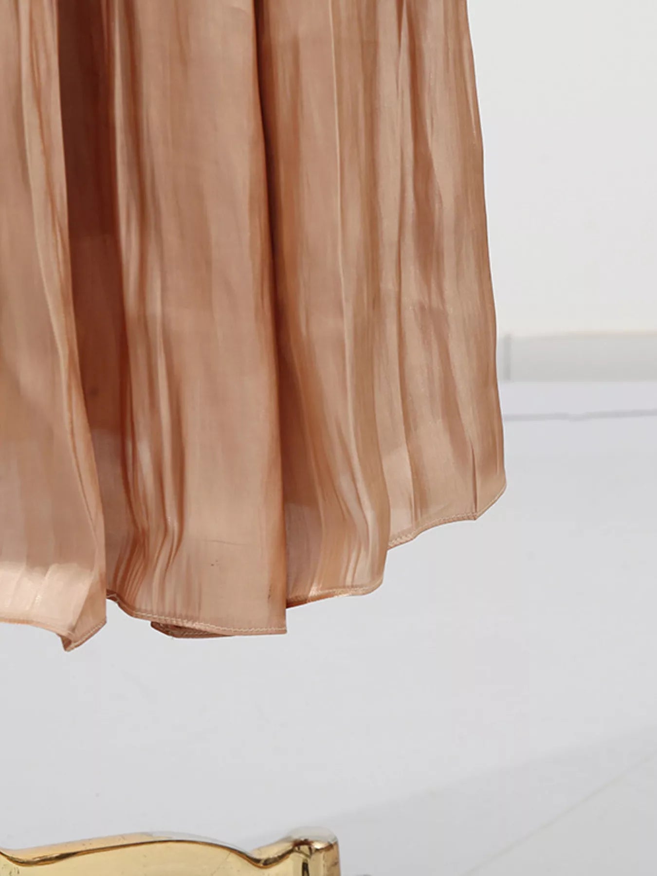 Trendsi Halter Neck Ruched Maxi Dress -