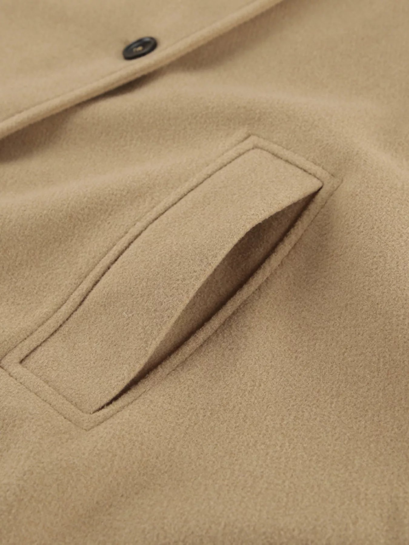 Trendsi Oversized Lapel Collar Button-Down Coat -