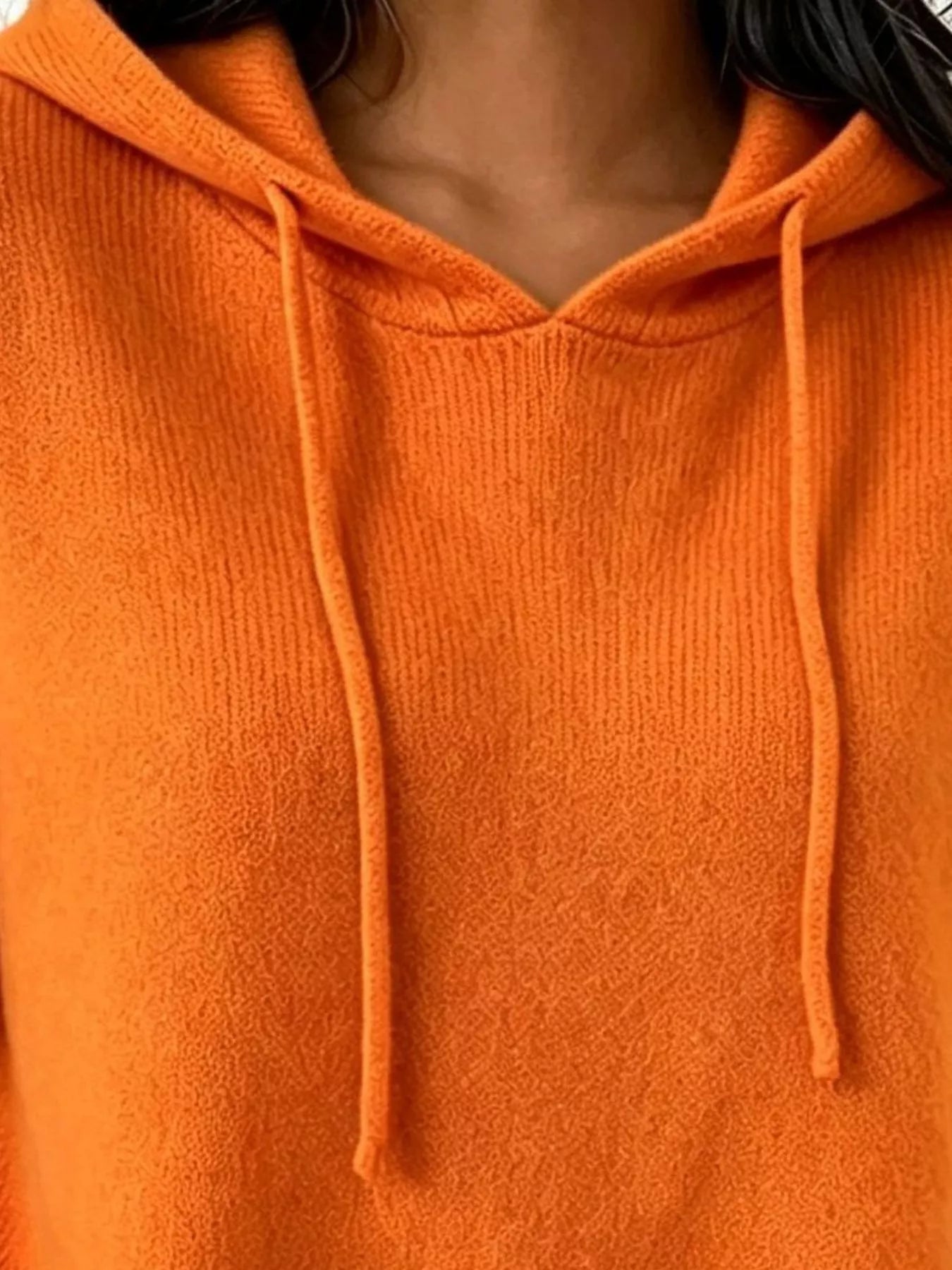 Trendsi Cozy Ribbed Long‑Sleeve Hooded Sweater -