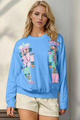 Trendsi Double Take Full Size Sequin Nutcracker Long Sleeve Sweater -