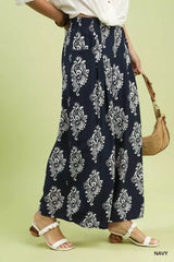 Trendsi Umgee Abstract Print Wide Leg Pants -