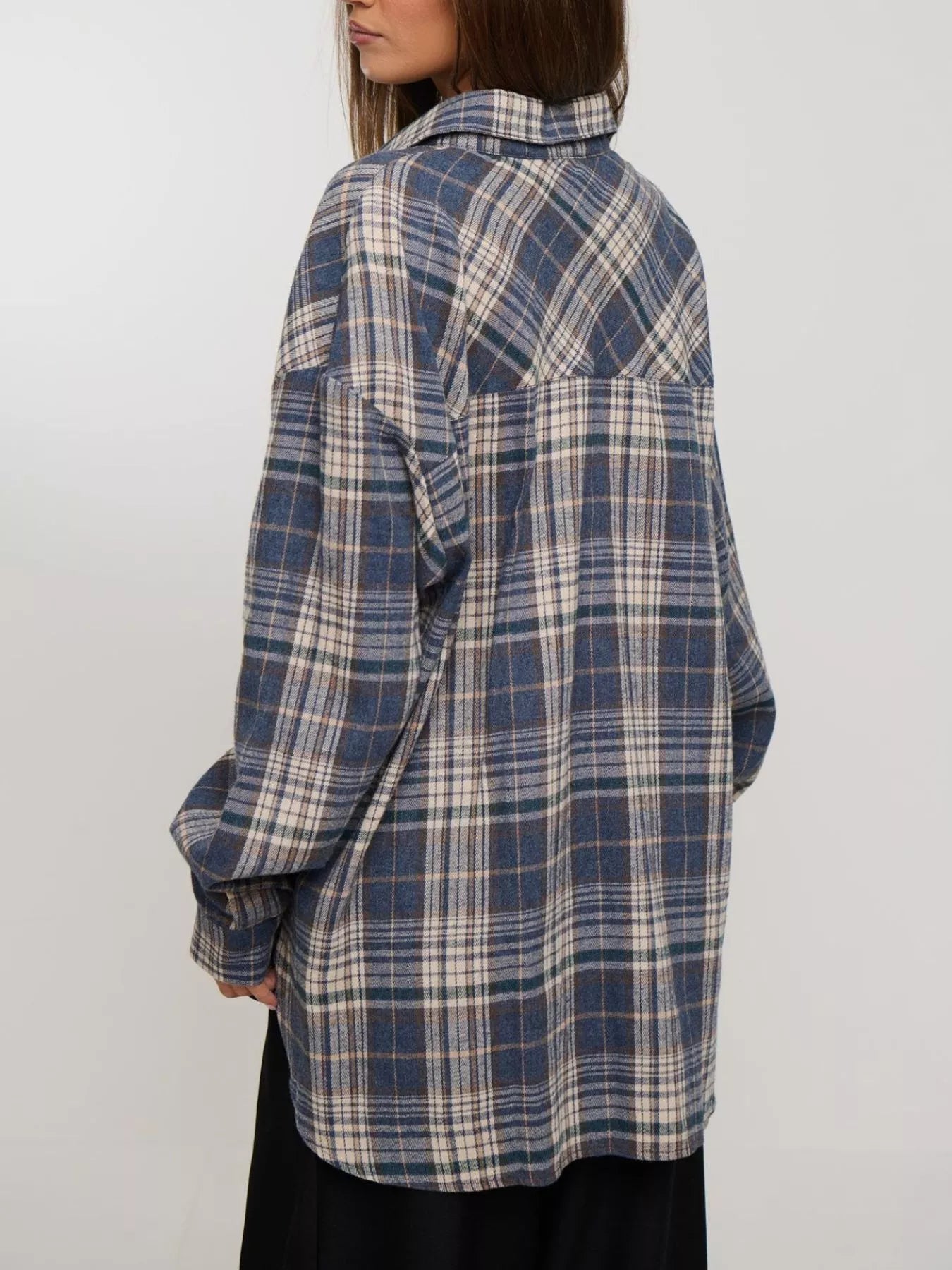 Trendsi Plaid Button-Down Shirt -