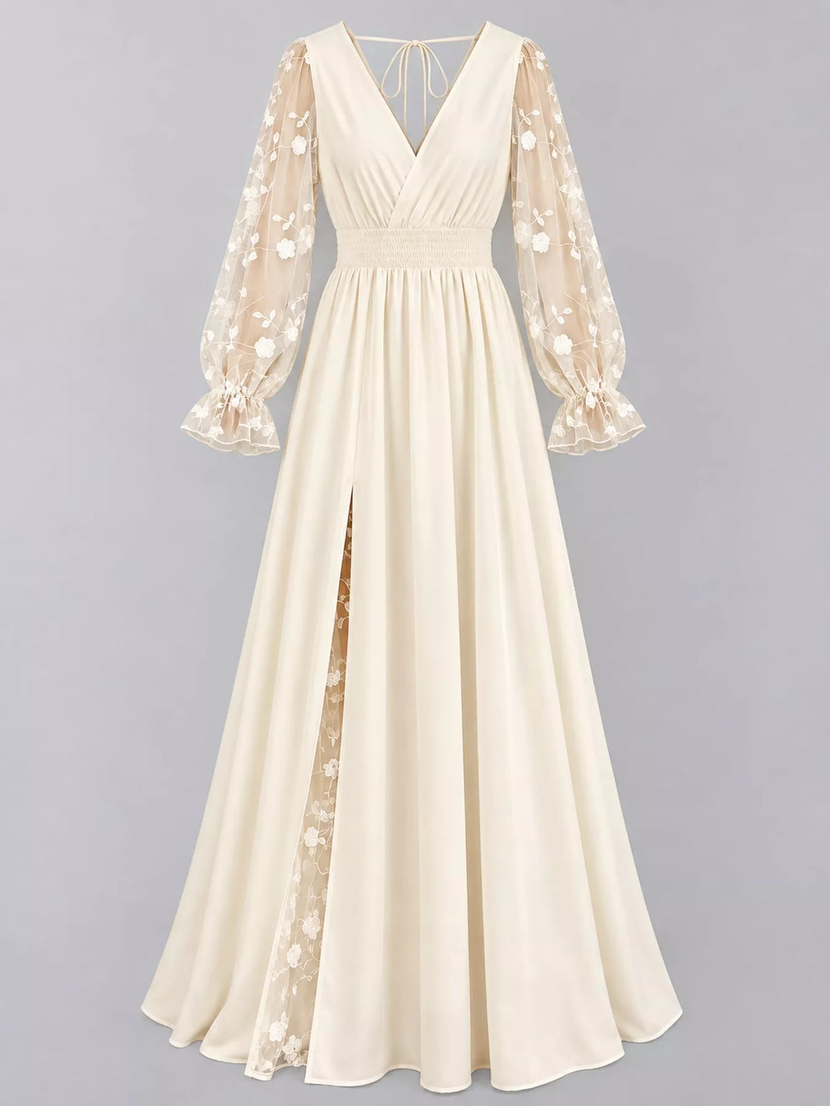 V-neck long sleeve maxi dress, product view