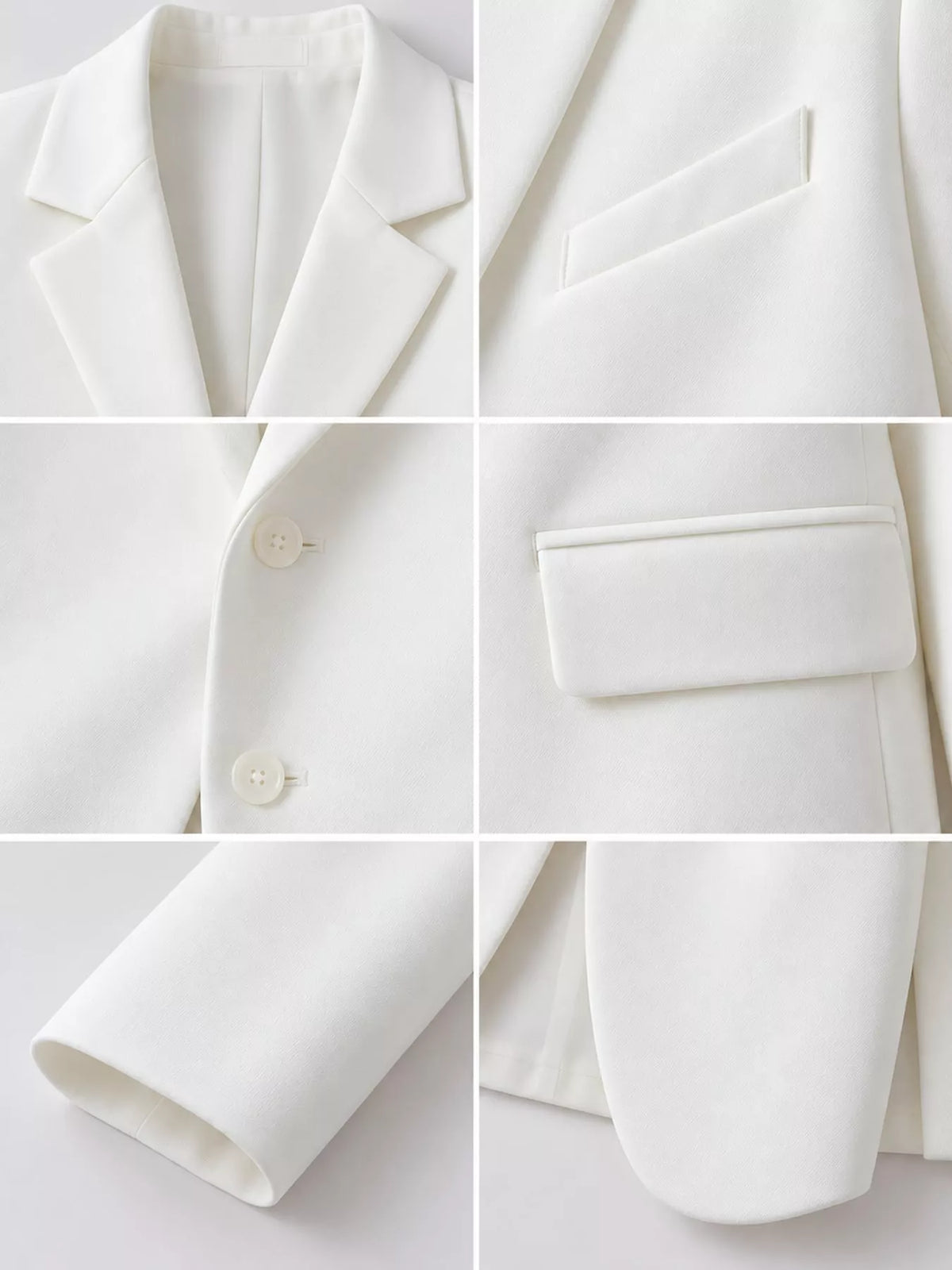 Collared long sleeve blazer, construction and design details