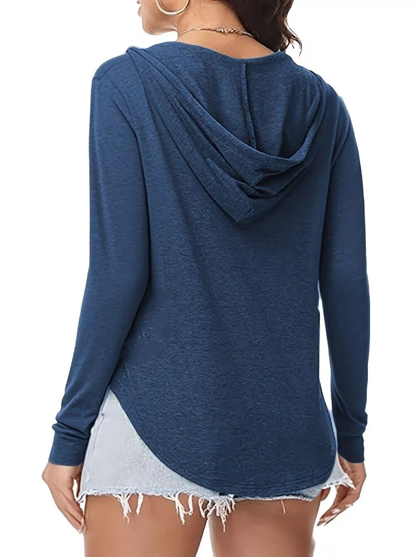 Trendsi Full Size Drawstring Long Sleeve Hooded Top Plus Size -