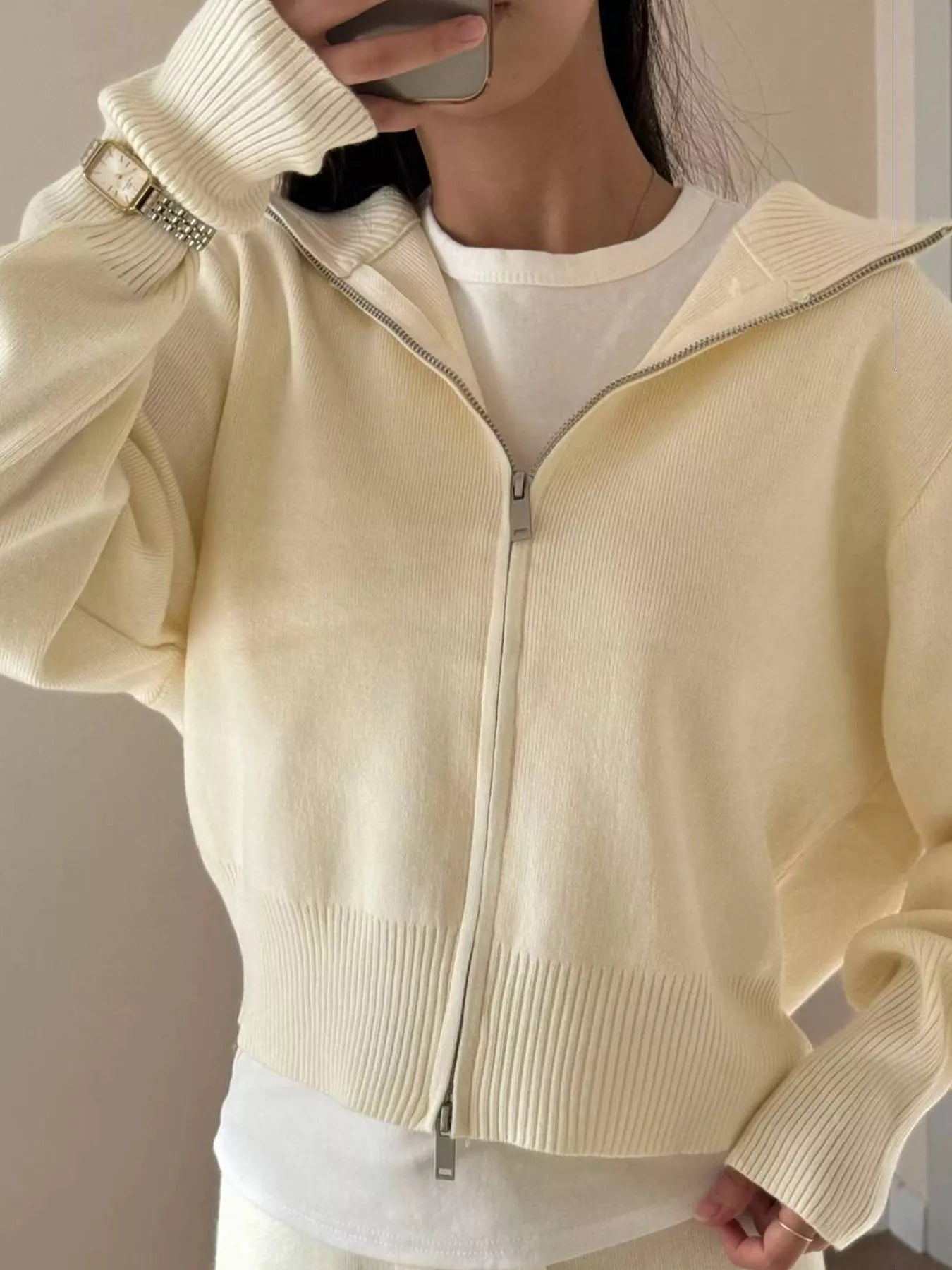 Trendsi Zip-Up Hoodie and Pants Set -