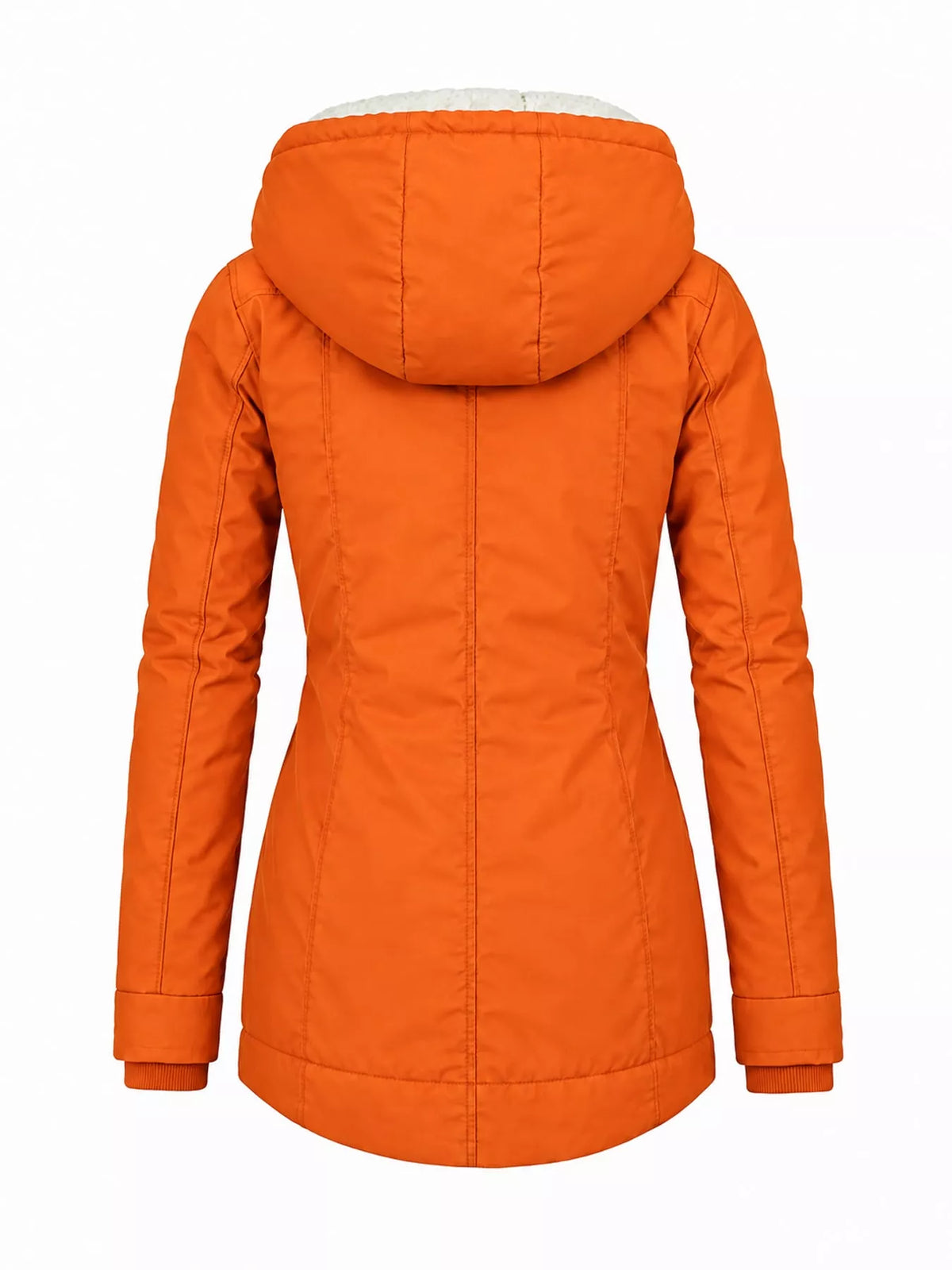 Sherpa-Lined Hooded Jacket — back view