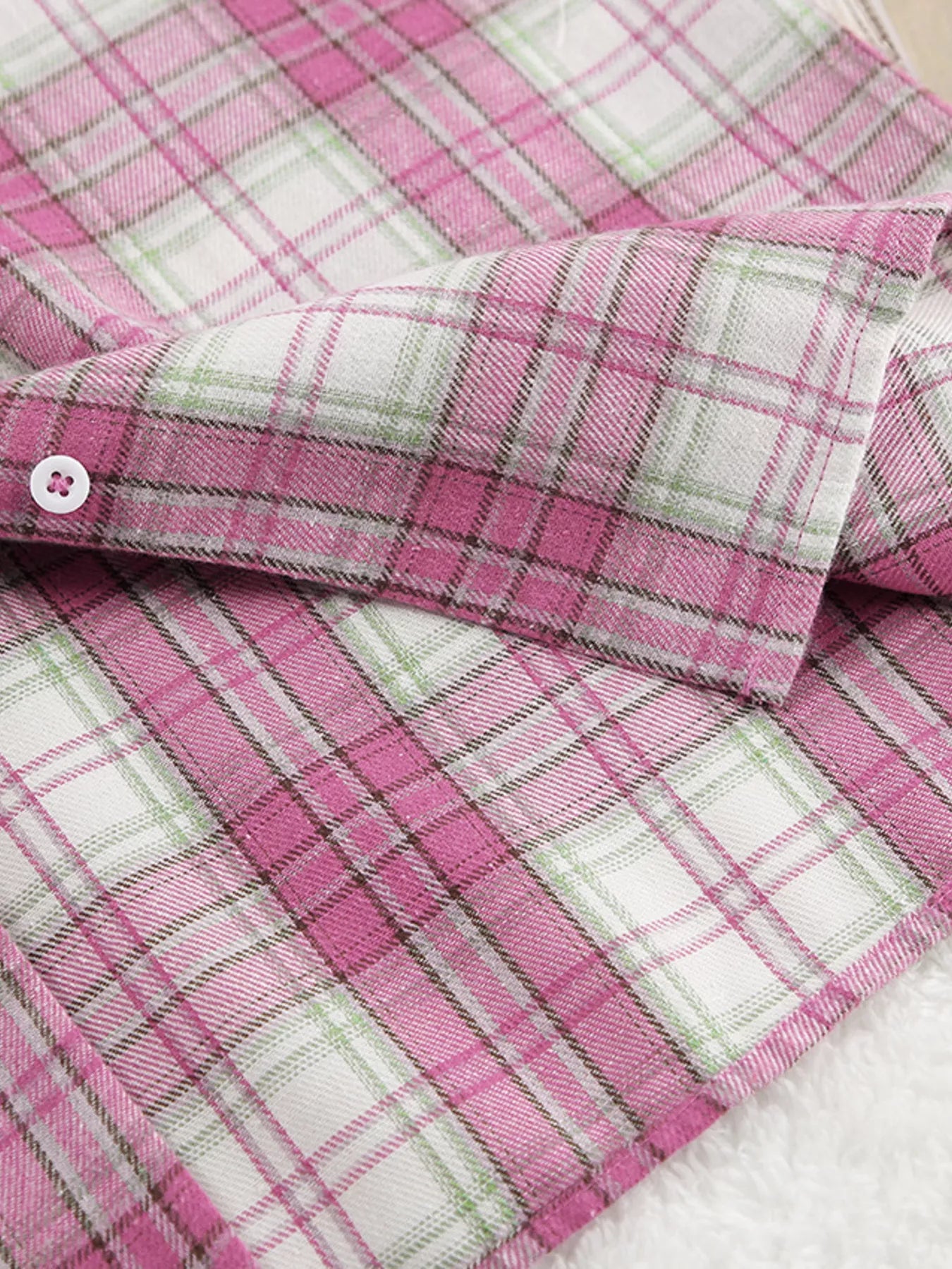 Trendsi Plaid Long Sleeve Shirt and Pants Set -