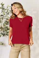 Trendsi Basic Bae Full Size Round Neck Short Sleeve T-Shirt -