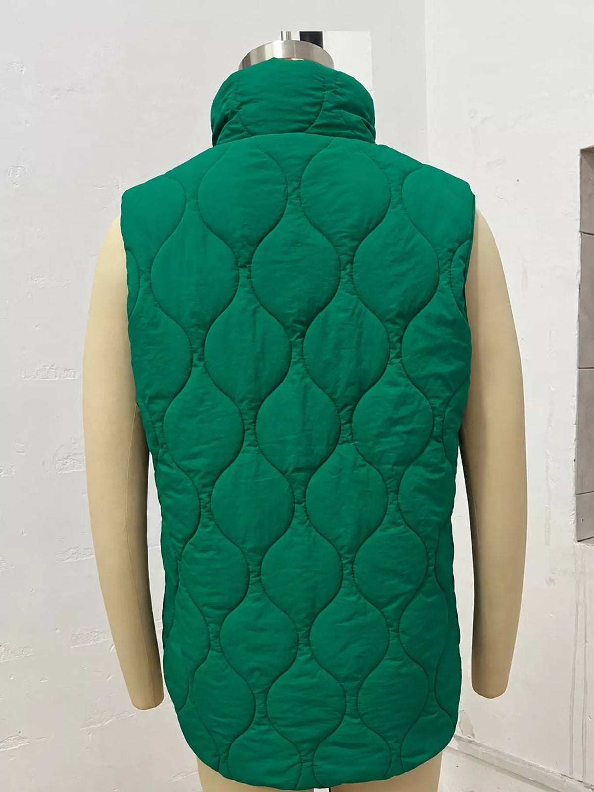 Quilted Snap-Front Vest — back view