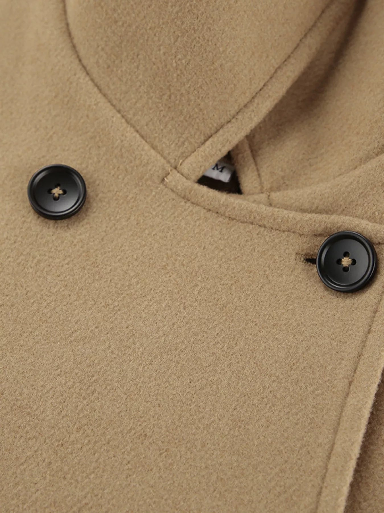 Trendsi Oversized Lapel Collar Button-Down Coat -