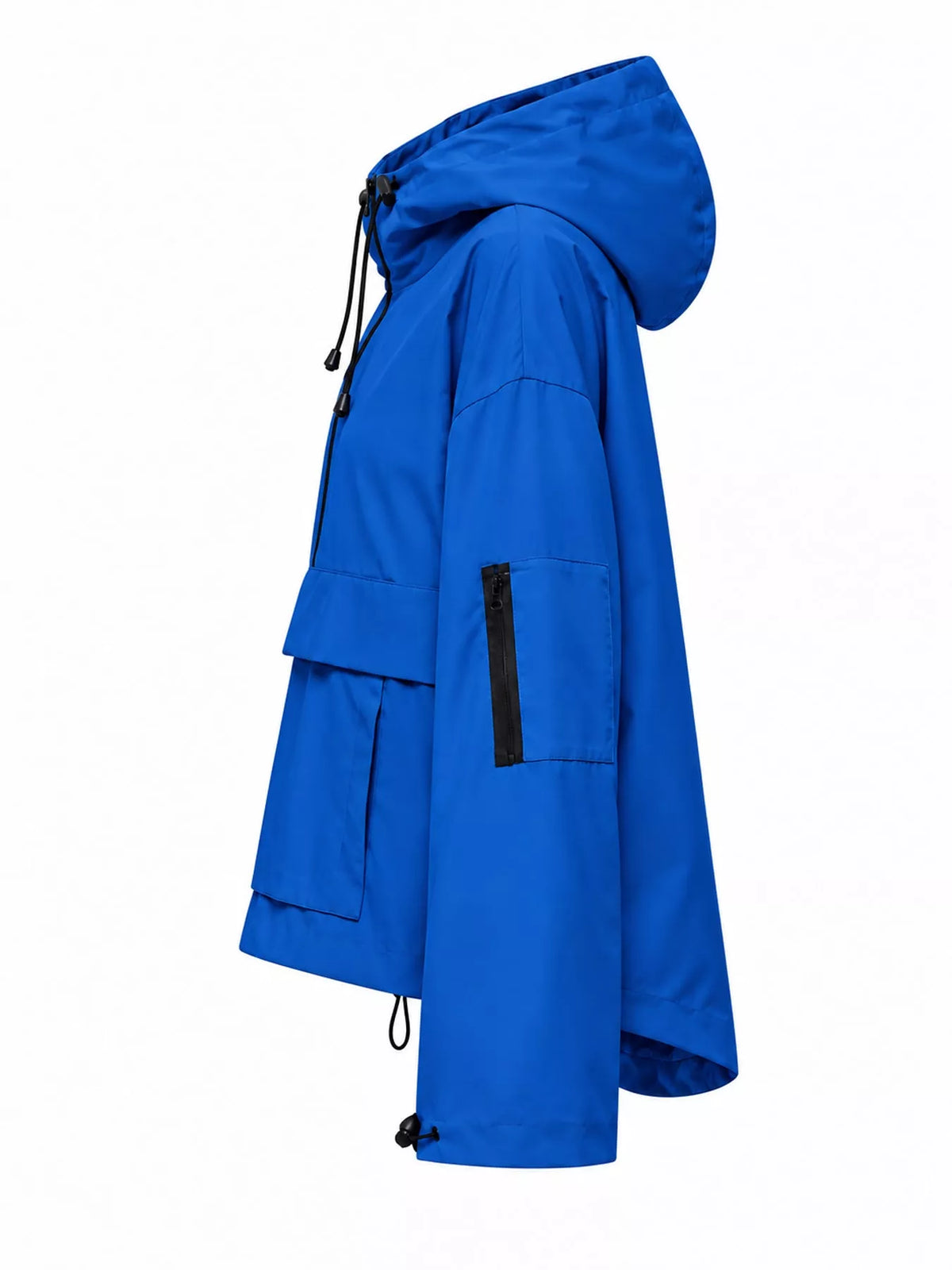 Half-Zip Hooded Anorak Jacket — side view