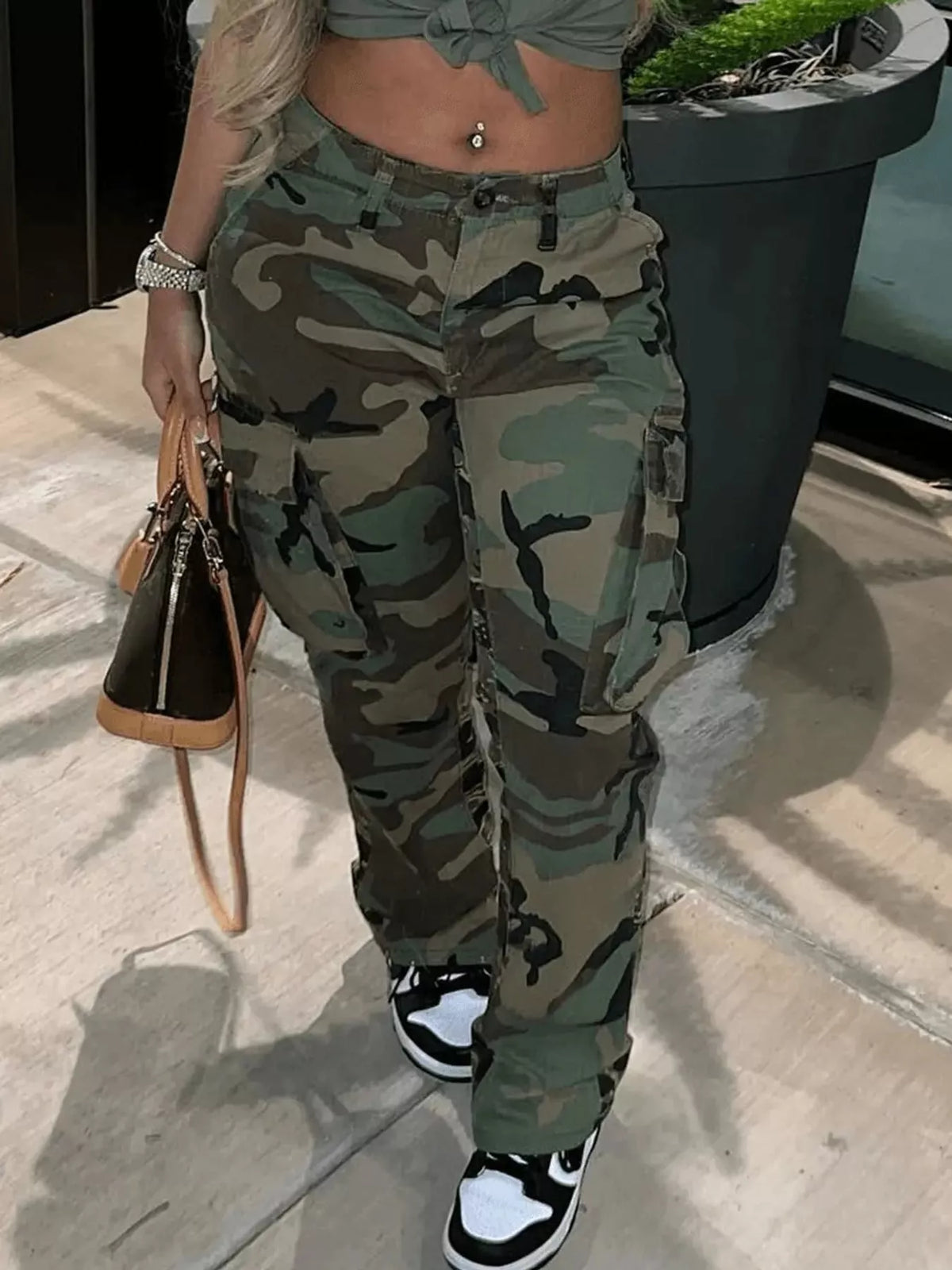 Camouflage Cargo Pants — front view