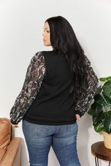 Trendsi And The Why Full Size Foil Printed Sleeve Top - Shirts