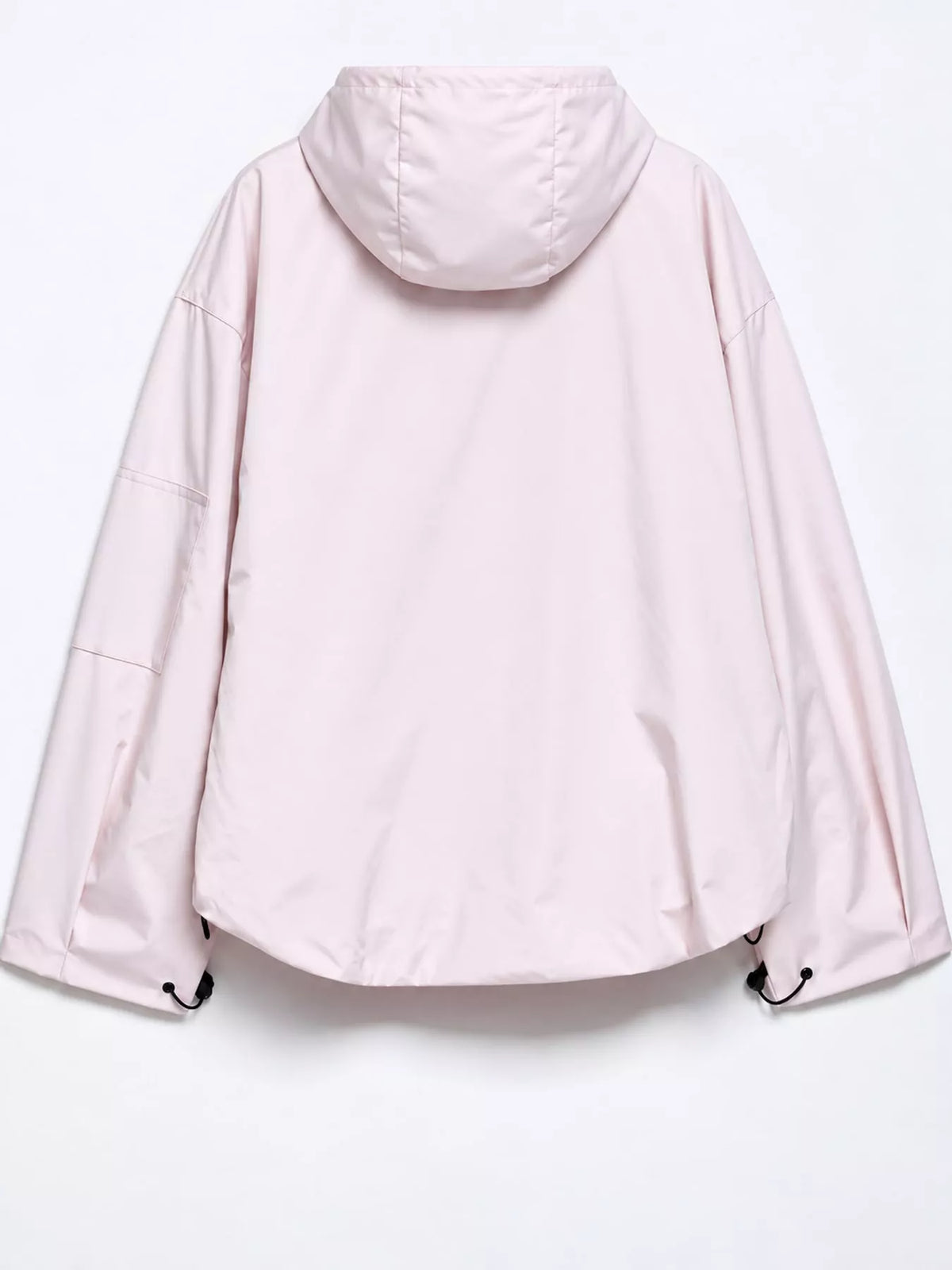 Half-Zip Hooded Anorak Jacket — back view
