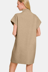 Trendsi Zenana Short Sleeve Sweater Mini Dress -