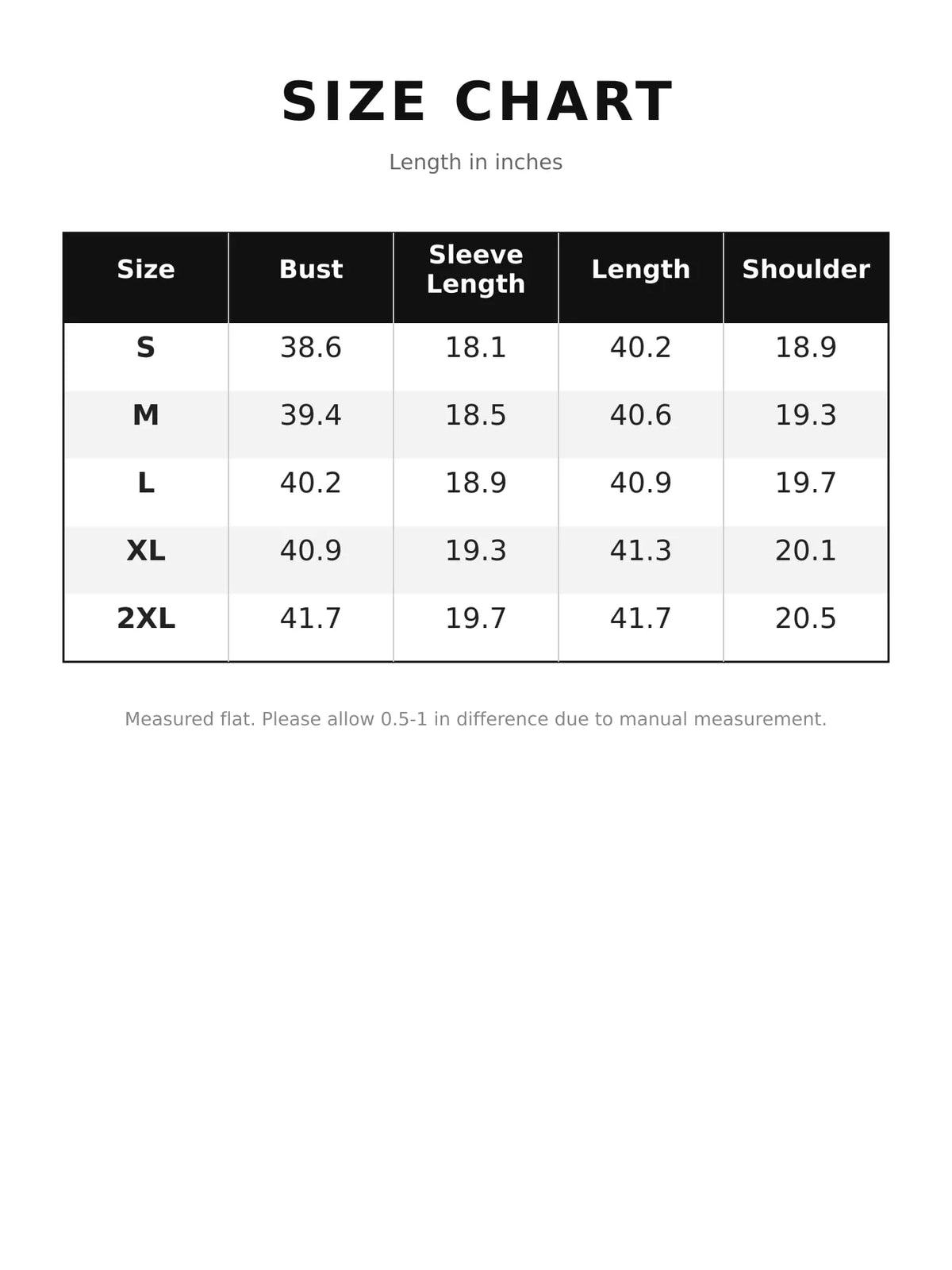 Size chart for plaid double-breasted longline overcoat