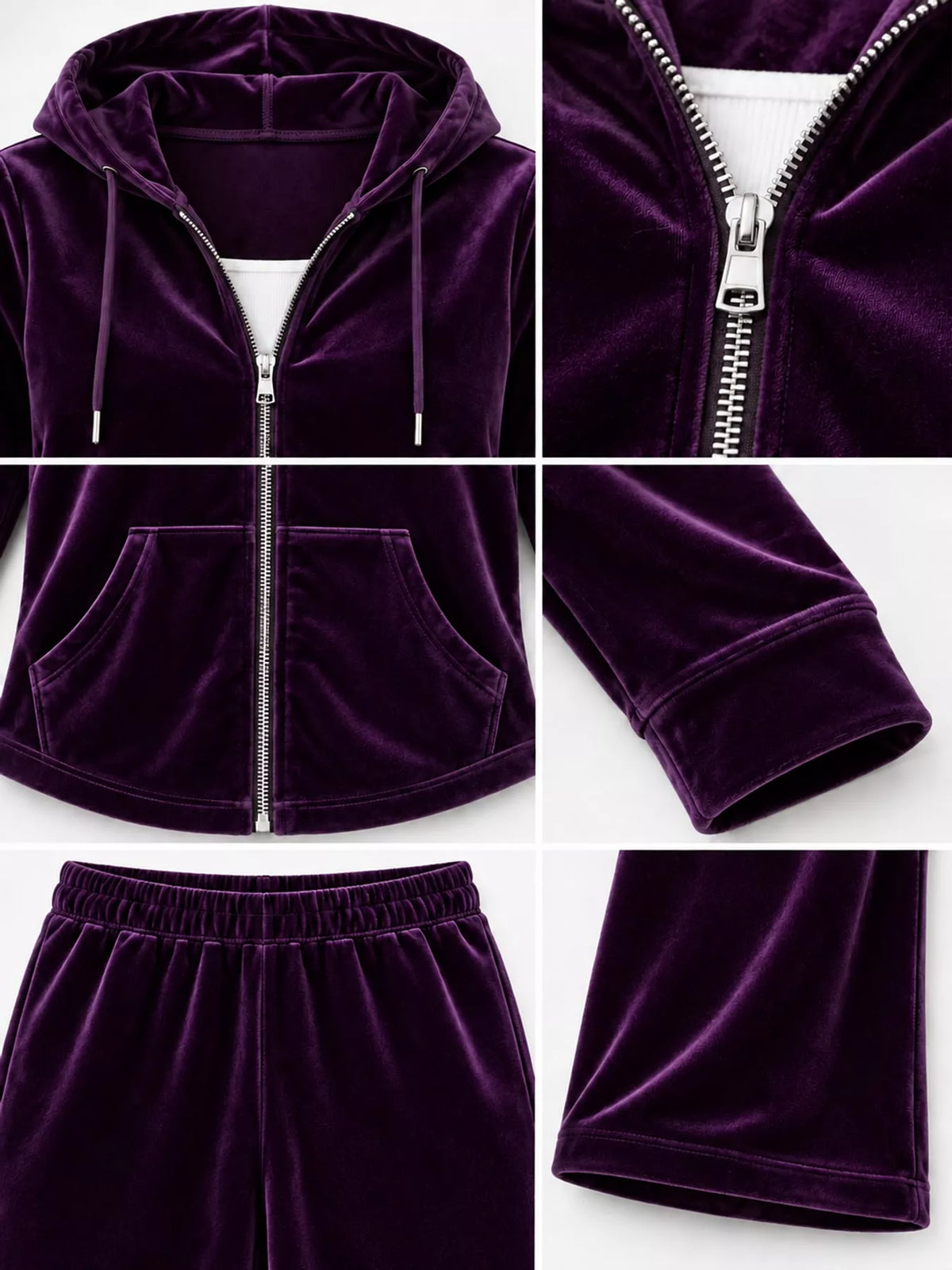 Hoodie and Flare Pants Set — garment construction details