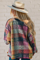 Trendsi Double Take Full Size Exposed Seam Button Up Fleece Shacket -