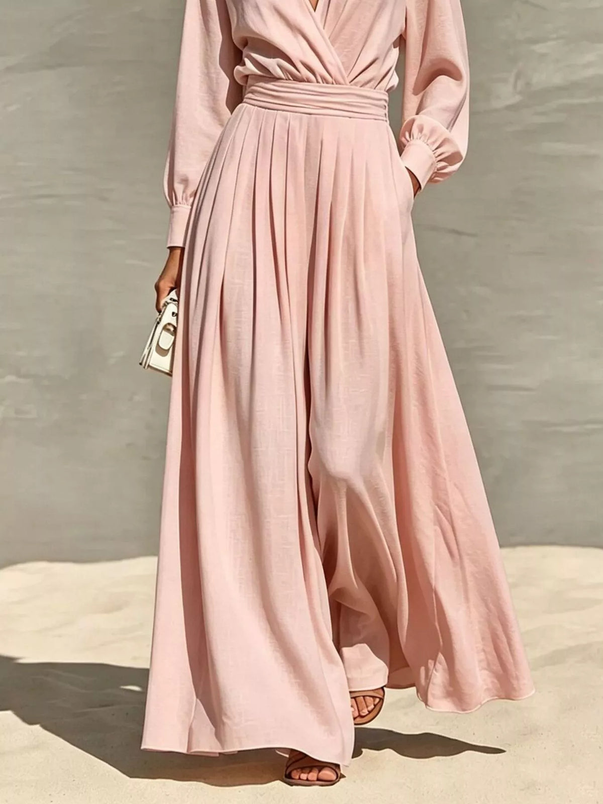 Trendsi Long Sleeve Wide-Leg Jumpsuit -