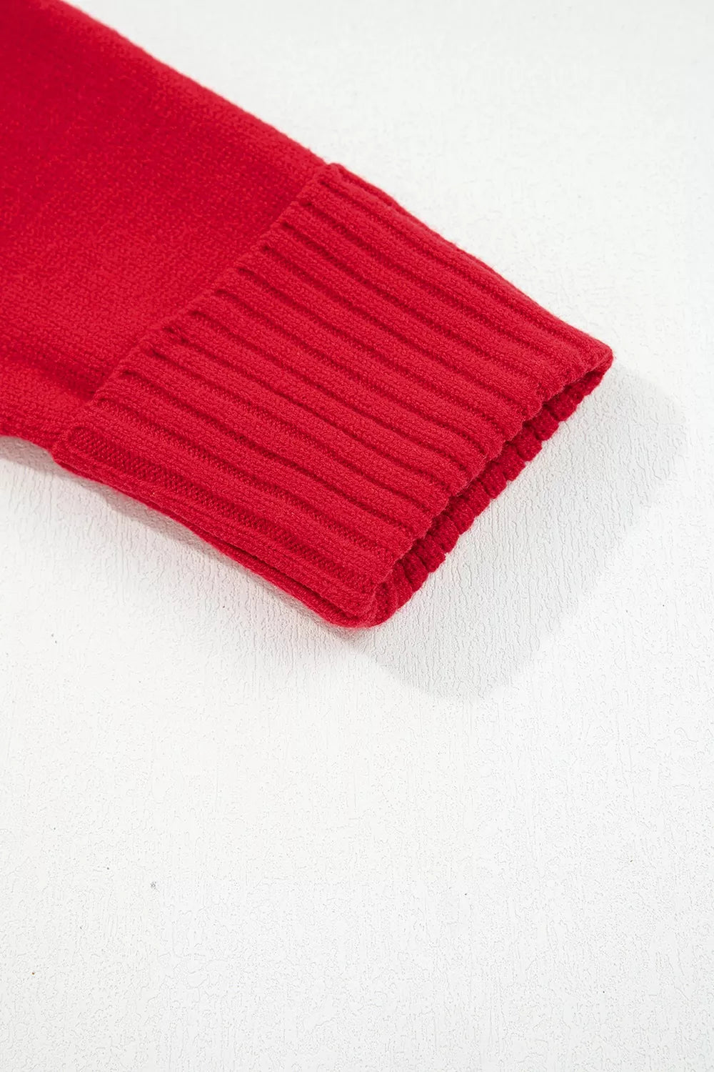 Trendsi Ribbed Hem Long Sleeve Sweater -
