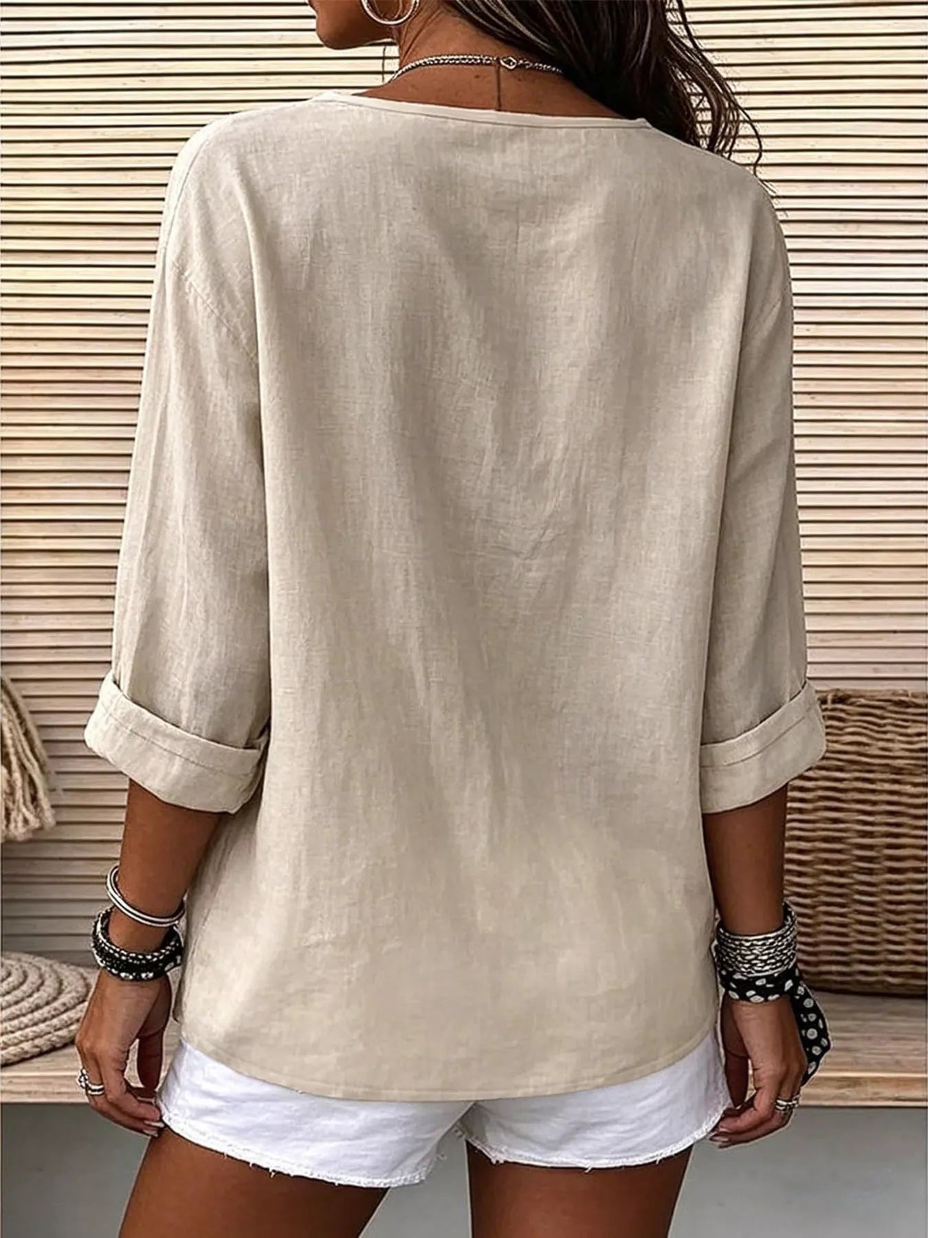 Trendsi Button Up Long Sleeve Shirt -