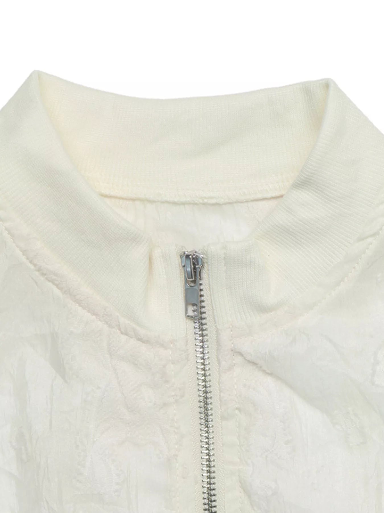 Trendsi Jacquard Zip Up Long Sleeve Jacket -