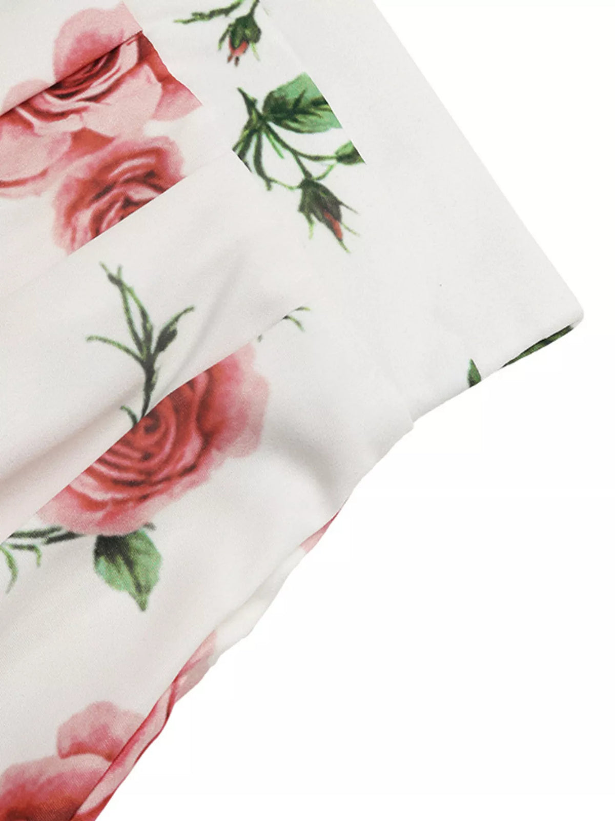 Trendsi Rose Print Flowy Maxi Skirt -