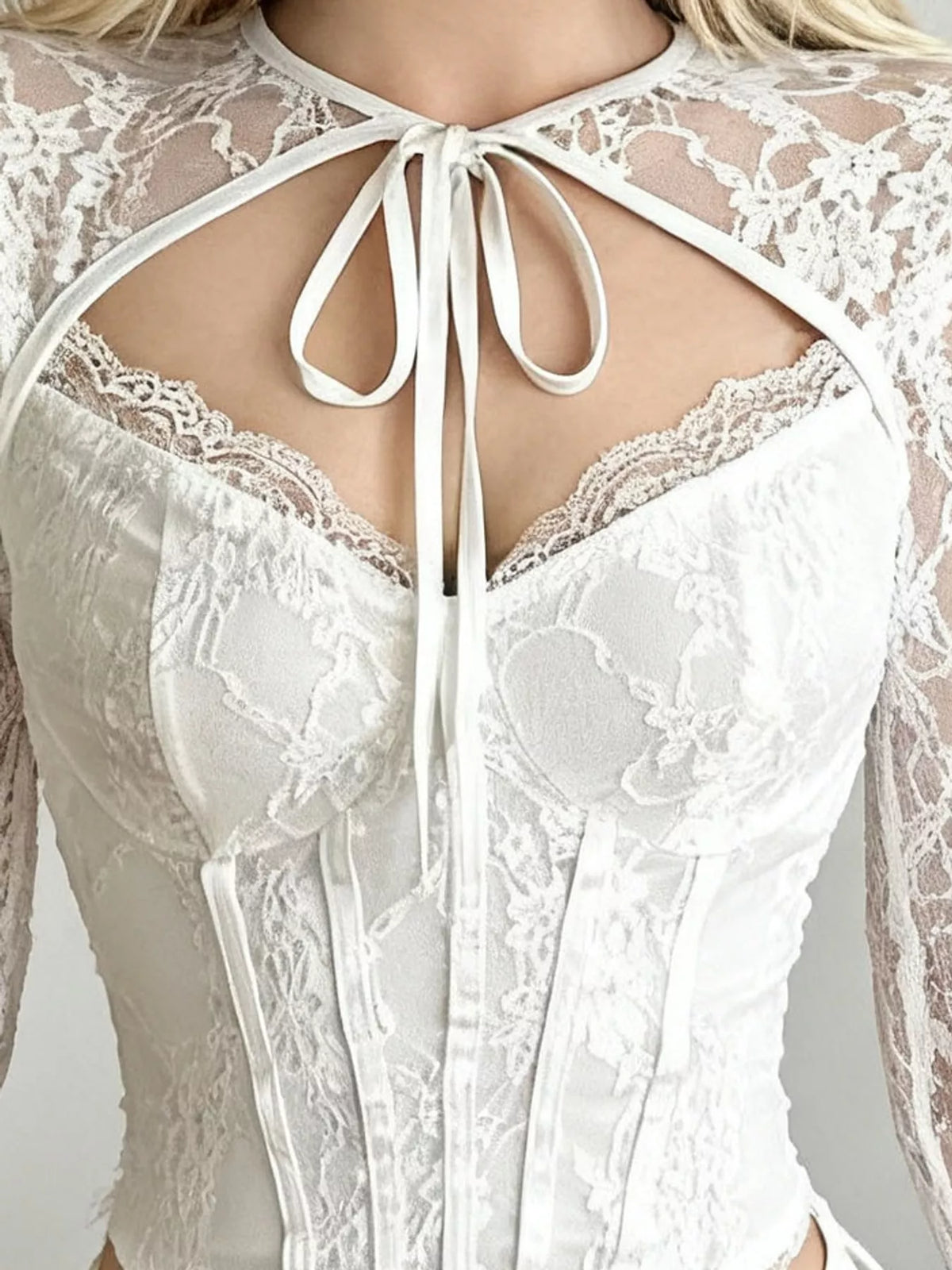 Round neck long sleeve blouse, construction and design details