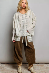 Trendsi POL Embroidered Button Front Woven Shirt - Shirts