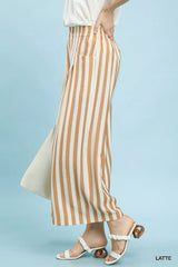 Trendsi Umgee Vertical Stripe Wide Leg Pants -