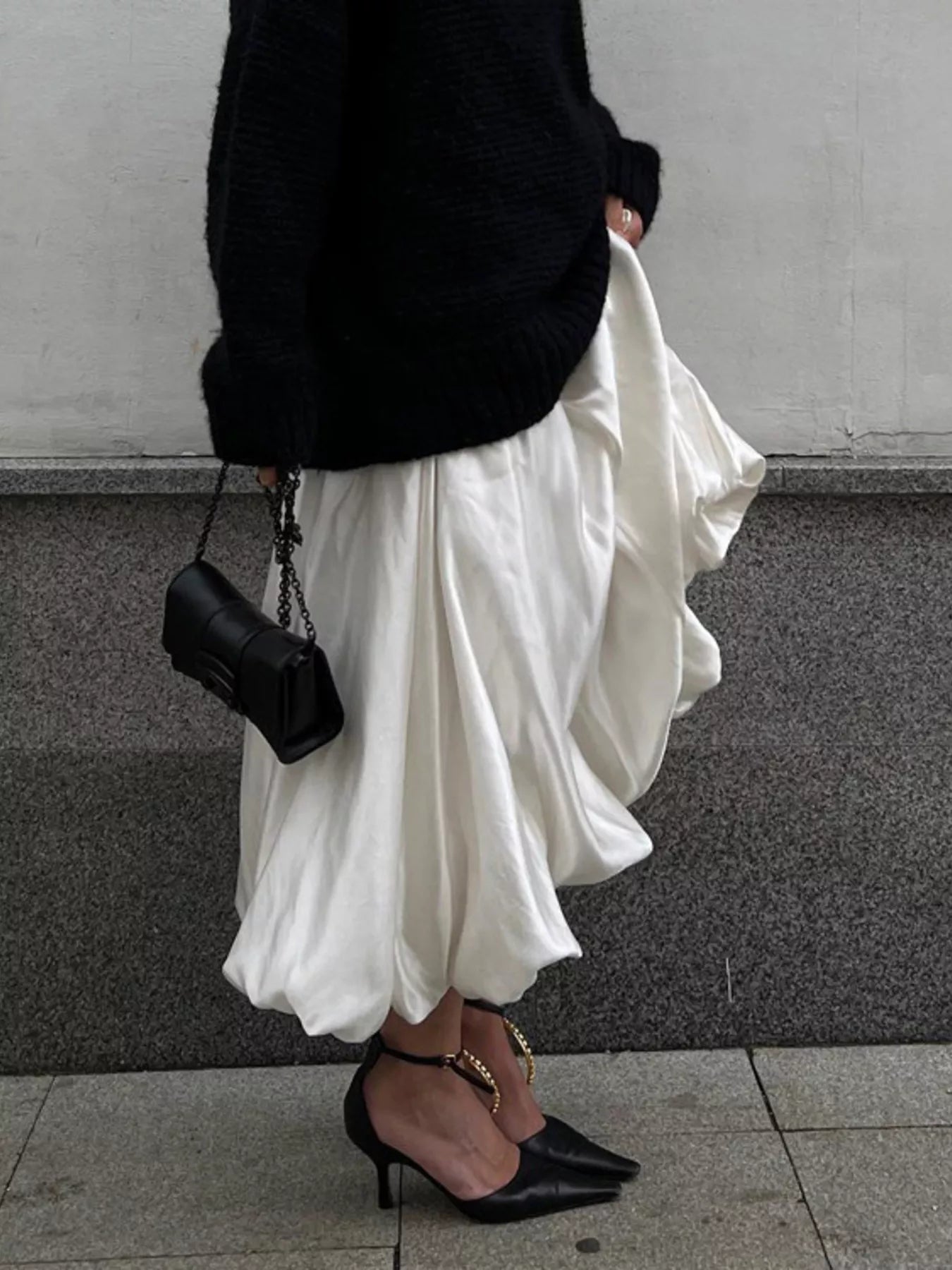 Trendsi Flowy Satin Maxi Skirt -
