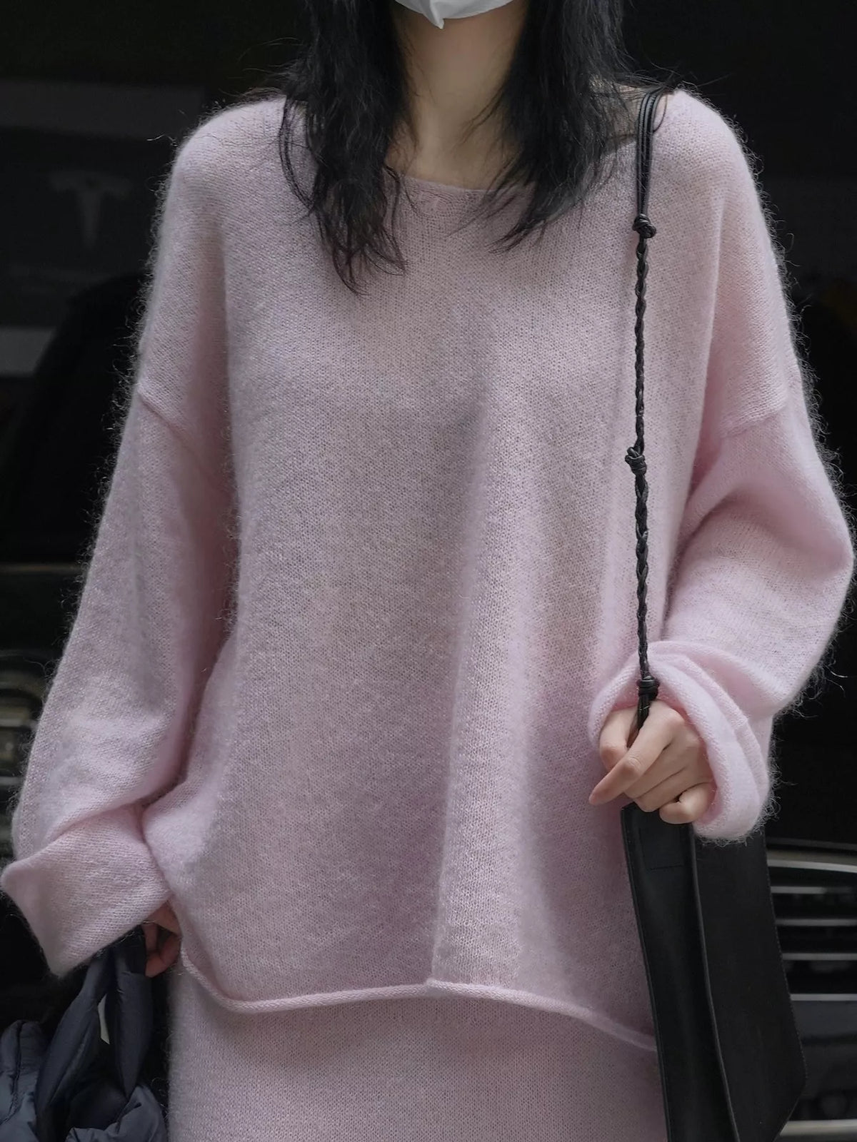 Pink round neck sweater