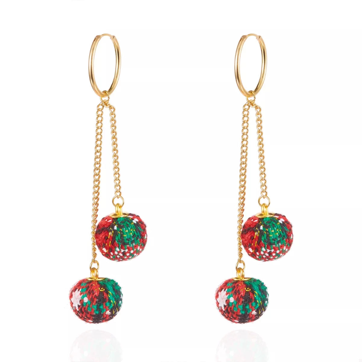 Trendsi 18K Gold-Plated Ball Drop Earrings -